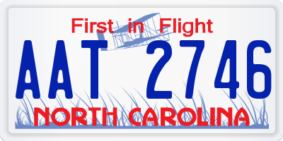 NC license plate AAT2746