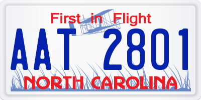 NC license plate AAT2801