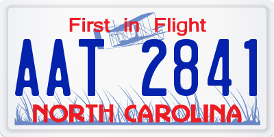 NC license plate AAT2841