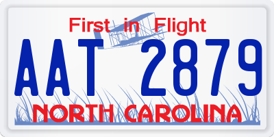 NC license plate AAT2879