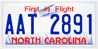 NC license plate AAT2891