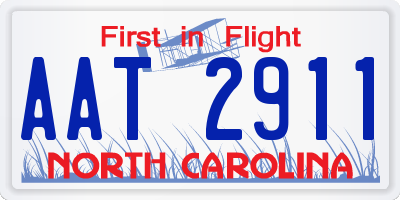 NC license plate AAT2911
