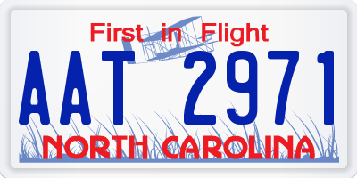 NC license plate AAT2971