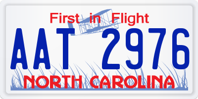NC license plate AAT2976