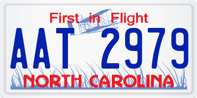 NC license plate AAT2979