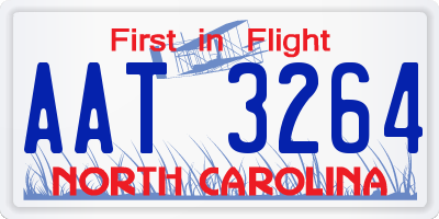NC license plate AAT3264