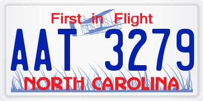 NC license plate AAT3279