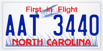 NC license plate AAT3440