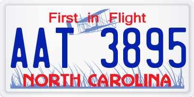 NC license plate AAT3895