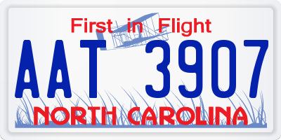 NC license plate AAT3907