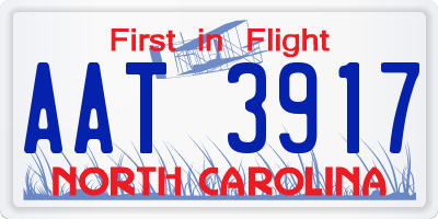 NC license plate AAT3917