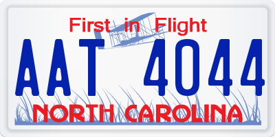 NC license plate AAT4044