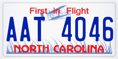 NC license plate AAT4046
