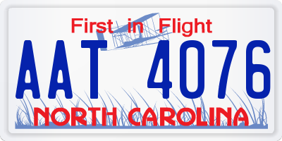 NC license plate AAT4076