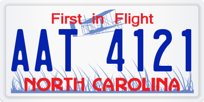 NC license plate AAT4121