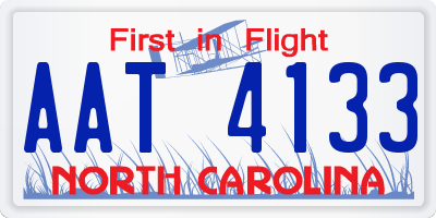 NC license plate AAT4133