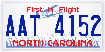 NC license plate AAT4152