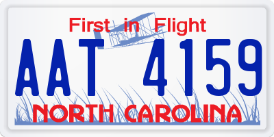 NC license plate AAT4159
