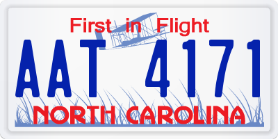 NC license plate AAT4171