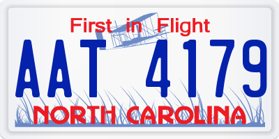 NC license plate AAT4179