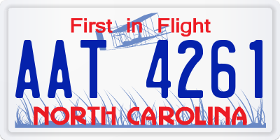 NC license plate AAT4261