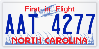 NC license plate AAT4277