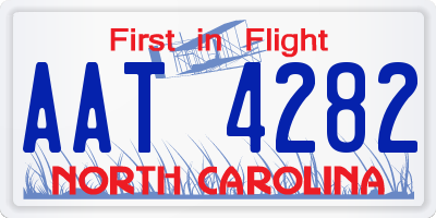 NC license plate AAT4282