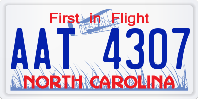 NC license plate AAT4307