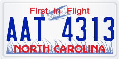 NC license plate AAT4313