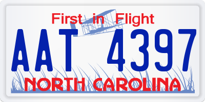 NC license plate AAT4397