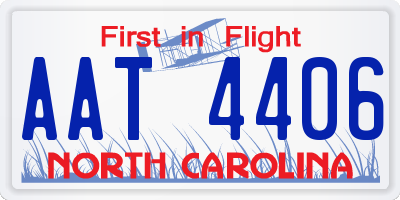 NC license plate AAT4406