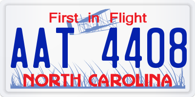 NC license plate AAT4408