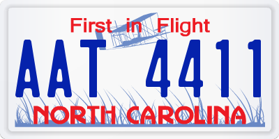 NC license plate AAT4411