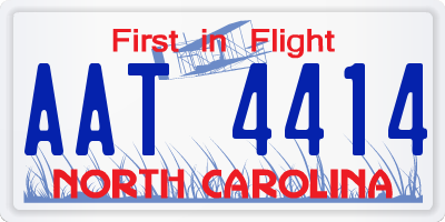 NC license plate AAT4414