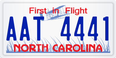 NC license plate AAT4441