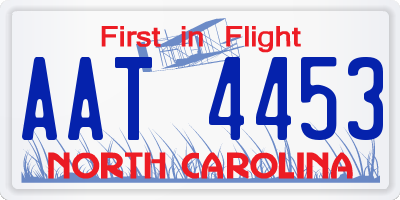 NC license plate AAT4453