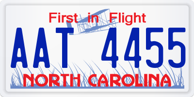 NC license plate AAT4455