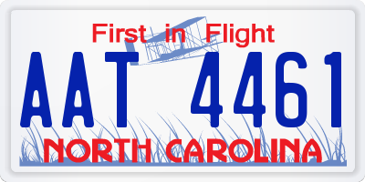 NC license plate AAT4461