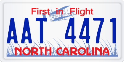 NC license plate AAT4471