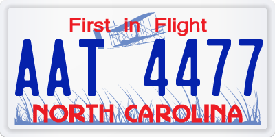NC license plate AAT4477