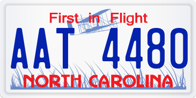 NC license plate AAT4480