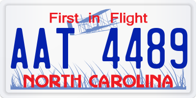 NC license plate AAT4489