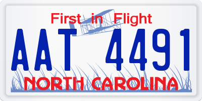 NC license plate AAT4491