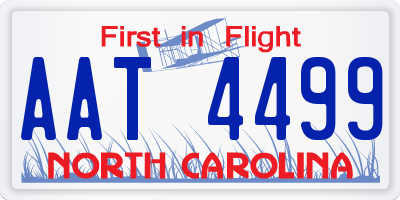 NC license plate AAT4499