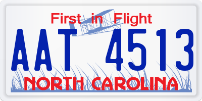 NC license plate AAT4513