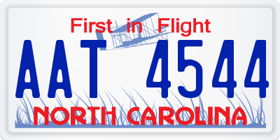 NC license plate AAT4544