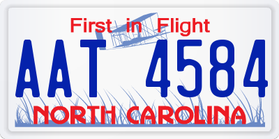 NC license plate AAT4584