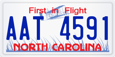 NC license plate AAT4591
