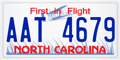NC license plate AAT4679