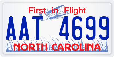 NC license plate AAT4699